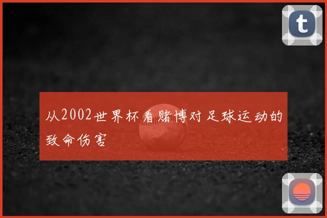 从2002世界杯看赌博对足球运动的致命伤害