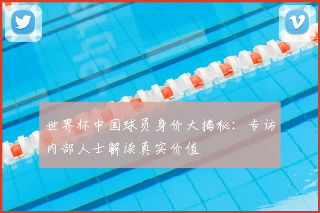 世界杯中国球员身价大揭秘:专访内部人士解读真实价值
